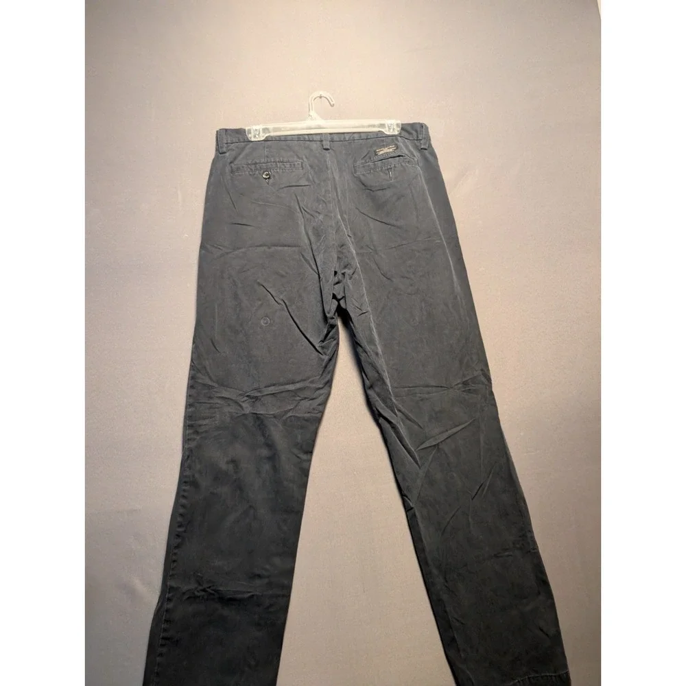 Banana Republic Gavin Chino Pants Mens 33x34 Charcoal Gray Straight Leg Cotton